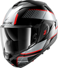 Shark OXO Sikter,  flip up helmet,  color: Black/Silver/Red,  size: M