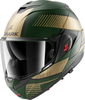 Shark OXO Sikter,  flip up helmet,  color: Matt Green/Gold/Black,  size: XL