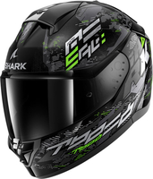 Shark Ridill 2 Molokai,  full face helmet,  color: Black/Silver/Green,  size: XL