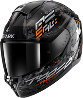 Shark Ridill 2 Molokai,  full face helmet,  color: Black/Silver/Orange,  size: S