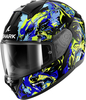 Shark Ridill 2 Raging Beast,  full face helmet,  color: Black/Blue/Green,  size: L
