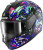 Shark Ridill 2 Raging Beast,  full face helmet,  color: Matt Black/Violet/Green,  size: L