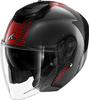 Shark RS Jet Carbon Ikonik,  open face helmet,  color: Black/Red,  size: XXL