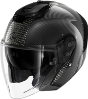 Shark RS Jet Carbon Ikonik,  open face helmet,  color: Black/Silver,  size: XS