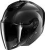 Shark RS Jet Carbon Skin,  open face helmet,  color: Black/Black,  size: XS
