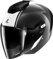 Shark RS Jet Carbon Skin,  open face helmet,  color: Black/White,  size: S