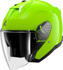 Shark Skwal i3 Jet Blank,  open face helmet,  color: Neon-Green,  size: S