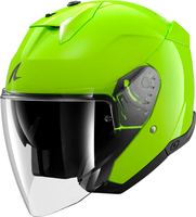Shark Skwal i3 Jet Blank,  open face helmet,  color: Neon-Green,  size: XL