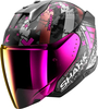 Shark Skwal i3 Jet Hellcat,  open face helmet,  color: Matt Black/Silver/Purple,  size: M