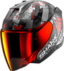 Shark Skwal i3 Jet Hellcat,  open face helmet,  color: Matt Black/Silver/Red,  size: M