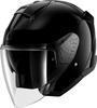 Shark Skwal Jet Blank,  open face helmet,  color: Black,  size: L