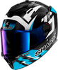 Shark Spartan GT Pro Carbon Zarco TR,  full face helmet,  color: Black/White/Light Blue,  size: XS