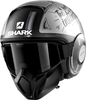 Shark Street Drak Tribute,  jet helmet,  color: Matt Grey/Black,  size: M