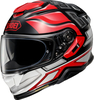 Shoei GT-Air II Notch,  integral helmet,  color: Black/Light Grey/Red,  size: M