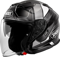 Shoei J-Cruise 3 Whizzy,  open face helmet,  color: Black/White/Grey,  size: XS