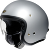 Shoei J.O,  jet helmet,  color: Matt-Light Silver,  size: S