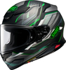 Shoei NXR2 Capriccio,  full face helmet,  color: Matt Black/Green/Grey,  size: S
