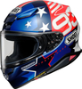Shoei NXR2 Marquez American Spirit,  integral helmet,  color: Dark Blue/Blue/Red/White,  size: XS