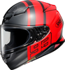 Shoei NXR2 MM93 Collection Track,  integral helmet,  color: Red/Dark Grey,  size: XXL