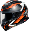 Shoei NXR2 Prologue,  integral helmet,  color: Black/Orange/Grey/White,  size: M