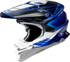 Shoei VFX-WR 06 Jammer,  motocross helmet,  color: Black/Blue/White,  size: L