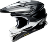 Shoei VFX-WR 06 Jammer,  motocross helmet,  color: Black/Grey/White,  size: M