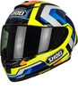 Shoei X-Spirit III Brink,  full face helmet,  color: Neon-Yellow/Blue,  size: XXL