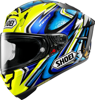 Shoei X-SPR Pro Daijiro,  full face helmet,  color: Blue/Neon-Yellow/Grey,  size: M