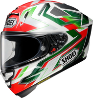 Shoei X-SPR Pro Escalate,  full face helmet,  color: White/Red/Green/Grey,  size: M