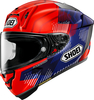 Shoei X-SPR Pro Marquez 8,  fill face helmet,  color: Red/Dark Blue,  size: L