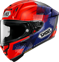 Shoei X-SPR Pro Marquez 8,  fill face helmet,  color: Red/Dark Blue,  size: L