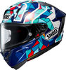 Shoei X-SPR Pro Marquez Barcelona,  integral helmet,  color: Dark Blue/Turquoise/White/Red,  size: XL