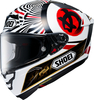 Shoei X-SPR Pro Marquez Motegi4,  full face helmet,  color: White/Black/Gold/Red,  size: XL