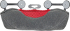Shoei X-SPR Pro,  neck padding,  color: Dark Grey/Red,  size: XS-S