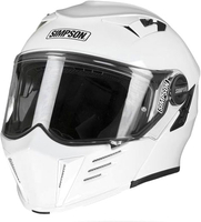 Simpson Darksome Solid,  flip up helmet,  color: White,  size: XL