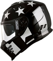Simpson Venom Stingrae,  full face helmet,  color: Black/Silver,  size: S