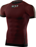 Sixs TS1,  functional shirt shortsleeve unisex,  color: Dark Red/Black,  size: M/L