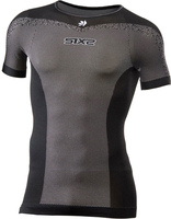 Sixs TS1L BT,  functional shirt shortsleeve unisex,  color: Black/Dark Grey,  size: XS/S