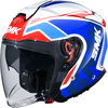 SMK GTJ Tourer,  open face helmet,  color: Blue/White/Red,  size: L