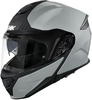 SMK Gullwing Solid,  flip up helmet,  color: Matt Light Grey/Black,  size: 4XL