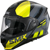 SMK Gullwing Tourleader,  flip up helmet,  color: Yellow/Grey/Black,  size: XS