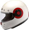 SMK Retro,  full face helmet,  color: White/Red,  size: XS
