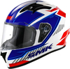 SMK Stellar Adox,  full face helmet,  color: Blue/White/Red,  size: L