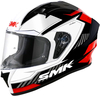 SMK Stellar Adox,  integral helmet,  color: White/Black/Red,  size: L