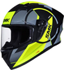 SMK Stellar Faro,  full face helmet,  color: Matt Black/Grey/Neon-Yellow,  size: M