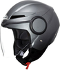 SMK Streem,  open face helmet,  color: Matt-Grey,  size: S