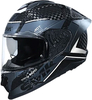 SMK Titan Carbon Nero,  full face helmet,  color: Black/Grey/White,  size: L
