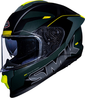 SMK Titan Firefly,  full face helmet,  color: Black/Grey/Neon-Yellow,  size: XL