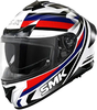 SMK Typhoon Freeride,  full face helmet,  color: White/Black/Blue/Red,  size: L