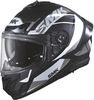 SMK Typhoon Style,  full face helmet,  color: Matt Black/Grey/Light Grey/White,  size: L